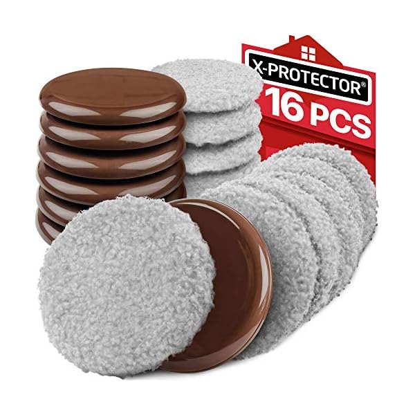 Furniture Sliders X-PROTECTOR - Multi-Surface Sliders for Carpet - Furniture Movers Hardwood Floors - Best 8-Pack 3 1/2” Moving Pads and 8 Hardwood Socks - Move Your Furniture Easy ON Any Surface!