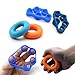 Finger Grip, Finger Strengthener, Exercise Rings, Finger Extensor Bands, Finger Resistance Bands, Finger Exerciser and Exercise Ring, Injury Rehabilitation and Stress Relief (4 Pack)