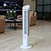 Seville Classics UltraSlimline 40 in. Oscillating Tower Fan with Steel Intake Grill, White