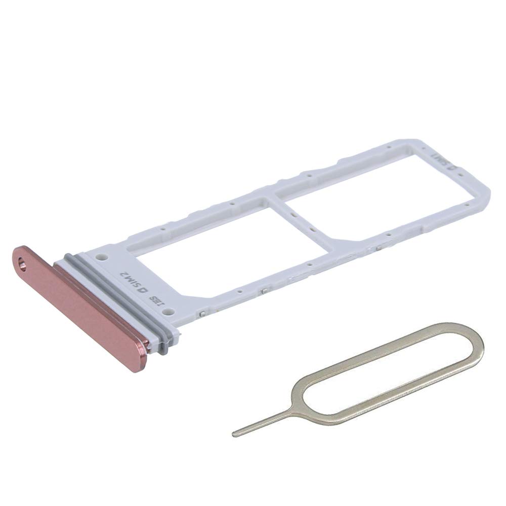 MMOBIEL DUAL SIM Card Slot Tray Holder Replacement Compatible with Samsung Galaxy Note 10 Plus 2019 - Incl. Rubber Gasket and Sim Pin - Blue