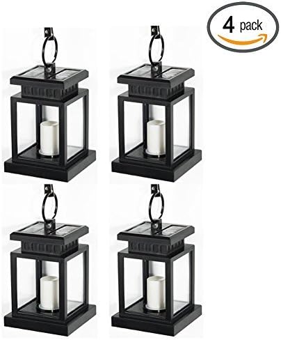 HKYH LED Solar Mission Lantern, Vintage Solar Powered Waterproof Hanging Umbrella Lantern Candle Lights Led with Clamp Beach Umbrella Tree Pavilion Garden Yard Lawn Etc. Lighting & Decoration by HKYH