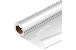 STOBOK Clear Cellophane Wrap Roll | Unfolded 22 Inch 100 Ft Long Cello Wrap, 2.5 Mil Thick Transparent Flowers Baskets Food Gift Crystal Wrappings Paper Food Safe