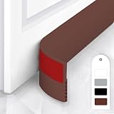 HIZH Door Draught Excluder Set of 2 Brown Self Adhesive Silicone Seal Strip view 8