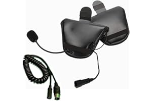 The Helmet Shop 7-PIN Half Helmet Headset Compatible with Harley Davison Audio Systems - Lower Cord Included