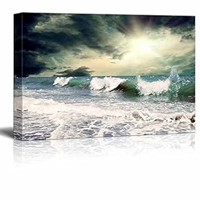 Canvas Prints Wall Art - Beautiful View of Seascape| Modern Home Deoration/Wall Art Giclee Printing Wrapped Canvas Art Ready to Hang - 12" x 18"