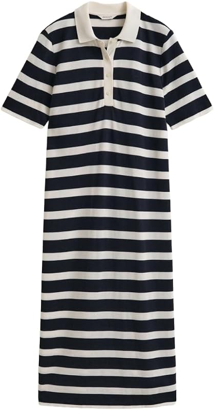 Reg Striped SS Polo Dress
