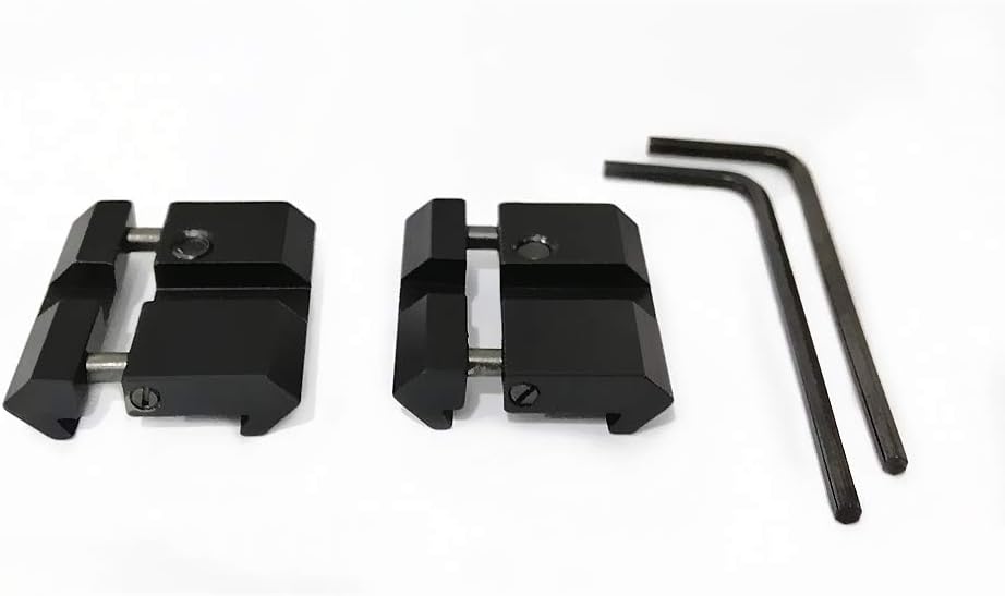 FIRECLUB 2pcs Aluminum Alloy Lightweight Portable 11mm Dovetail to 20mm Picatinny/Weaver Low Pro Snap-in Adaptor