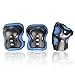 Knee Elbow and Wrist Pads for Kids Maximum Safety, 6 Pieces for Rollerblades and Skating Outdoors with Strap, Extreme Protection for 3-9 Year Old Children with Blue Ultra Protective Foam