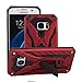 Galaxy S7 Edge Case,Funfe Heavy Duty Built-in Kickstand Protective Cases for Samsung Galaxy S7 Edge Dual Layers Armor Shock Absorption Impact Resistant Rugged Stand Back Cover (Red)