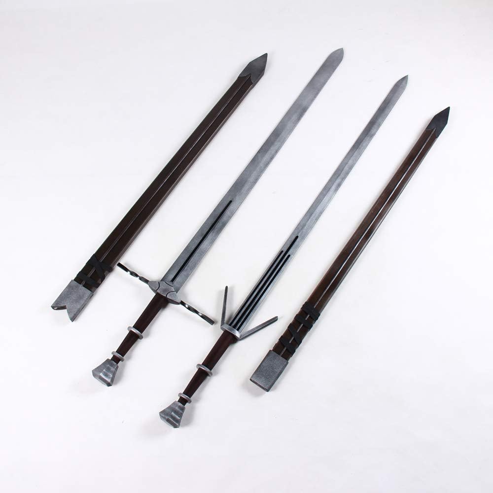 55" The Witcher Wild Hunt Geralt Double Swords Cosplay Prop -1990