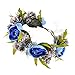 Love Sweety Rose Flower Headband Floral Crown Garland Halo (2# Royal Blue)