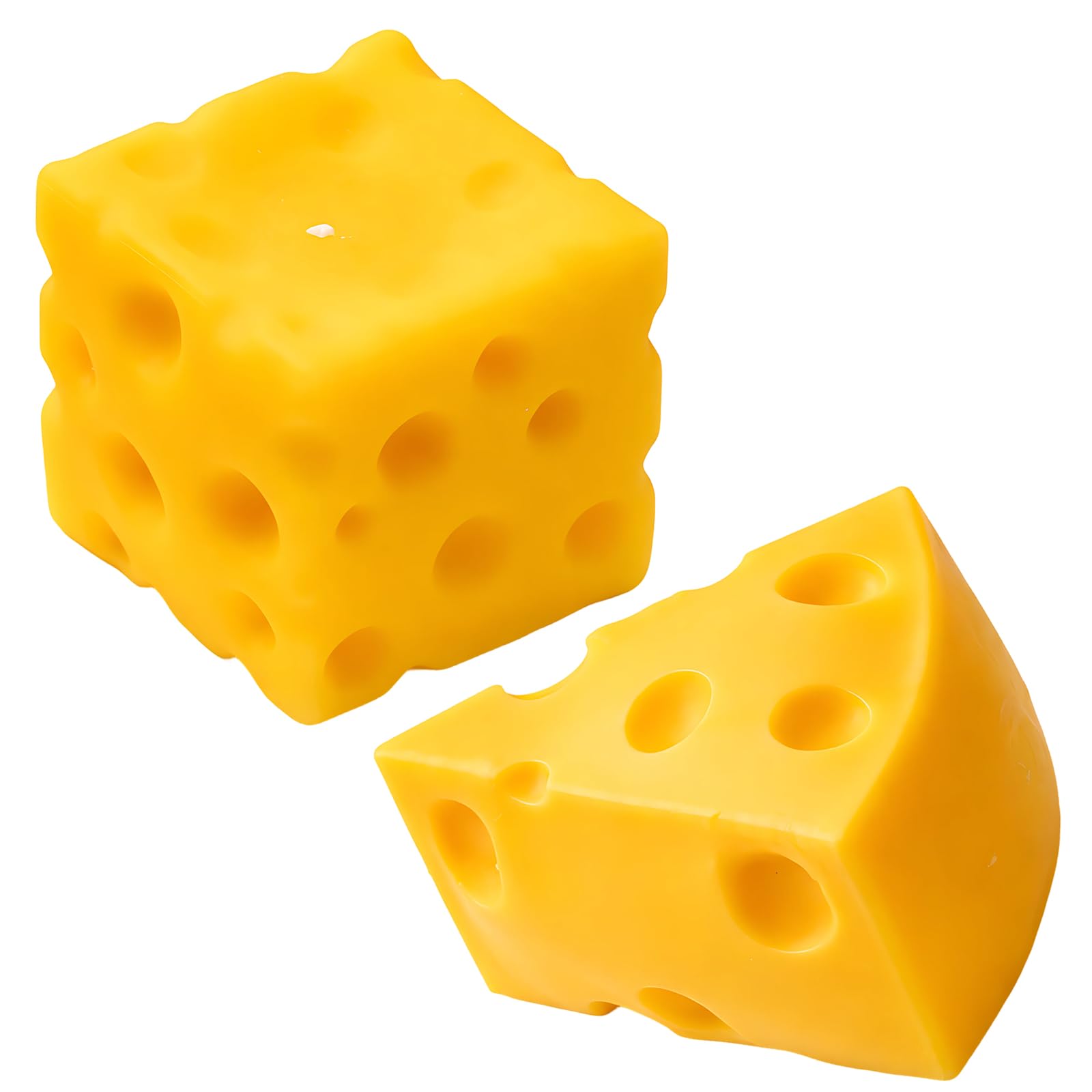 Big Cheese Squishy, Sensory Fidget Toys for Focus Enhancement and Stress Relief, Two Cheese Shaped Stress Balls for Adults , for Office Desk and Classroom
