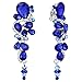 BriLove Clip-On Earrings Women's Bohemian Boho Crystal Wedding Bridal Multiple Teardrop Chandelier Dangle Jewelry