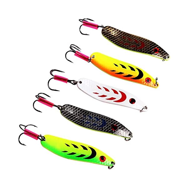 Sougayilang-Colorful-Hard-Spoon-Spinner-Fishing-Lures-Metal-Treble-Hooks-Baits-Pack-of-5pcs
