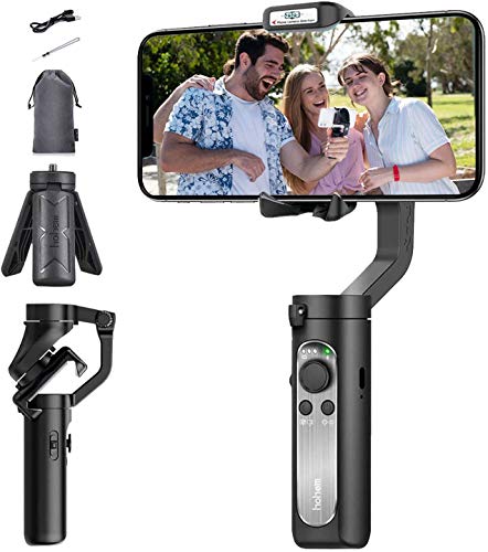 Hohem iSteady X Ultra-lightweight Foldable Handheld 3-Axis Gimbal Stabiliser for iPhone and Android Smartphone - Black ISX01B