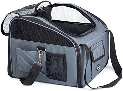 Pet Carrier and Car Seat, HOOPETS Booster Seat Soft Side Travel Cage for Small Dogs Cats Puppy Pets