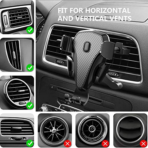 Air Vent Phone Mount for Car, DWH Car Phone Holder Mount Compatible with 12/12mini/11Pro/Xs/Xr/X/8/8P/7/7P/6/6P/Note S8/S9/S10/LG/Pixel 3 XL & All Phones
