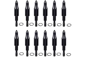 Rengicai High Precision 125 Grain Field Points, Screw-in Archery Field Points Arrow Hunting Archery Target and Accessories Cr