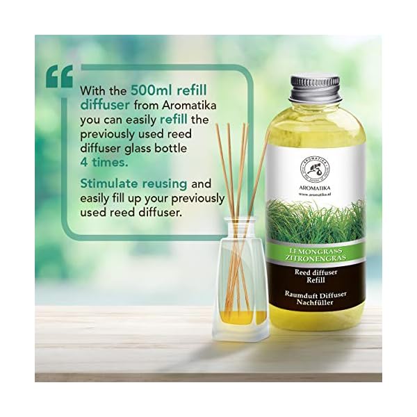 Lemongrass Diffuser Refill 34 Fl Oz (2x17 Fl Oz) Fresh & Long Lasting