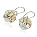 Two Tone 925 Sterling Silver & 14k Gold Filled Love Knot Earrings