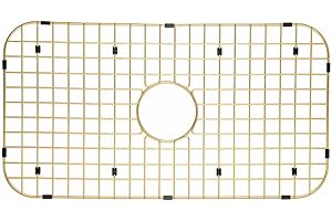 Starstar Sinks Protector Matte Gold 304 Stainless Steel Kitchen Sink Bottom Grid, Rack (27-3/16 L x 14-5/16 W)
