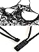 Queen.M Lace Sling Open Cup Floral Sexy Lingerie Lace Nighty,Black,Medium