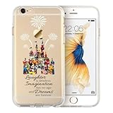 iPhone 6/ 6s/ 6 Plus/ 6s Plus, [Clear Case] Disney Cartoon Character Themed Case [Hard Back Cover] (Disney Castle, iPhone 6 / 6s (4.7 inch))