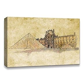 Canvas Wall Art Freehand Sketching of Scenery Pictures Home Wall Decorations for Bedroom Living Room Paintings Canvas Prints Framed - 12x18 inches