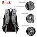 Hoperay G-12 Men Canvas Hoperay College Student School Bags for Teenagers Vintage Mochila Casual Travel Daypack Laptop Backpacks with USB Charging Port Fits 15Inch Laptop, Grey