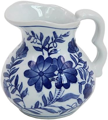 FUYUAN Blue and White Ceramic Flower Pot Vase for Home Decor 579