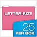 Pendaflex Recycled Hanging Folders, Letter Size, Pink, 1/5 Cut, 25/BX (81609)