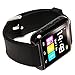 U8 Bluetooth Smart Watch WristWatch Phone with Camera Touch Screen for Android OS and IOS Smartphone Samsung Smartphone (Black)