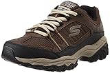 Skechers Sport Men's Afterburn Strike Memory Foam Lace-Up Sneaker, Brown/Black, 9.5 M US