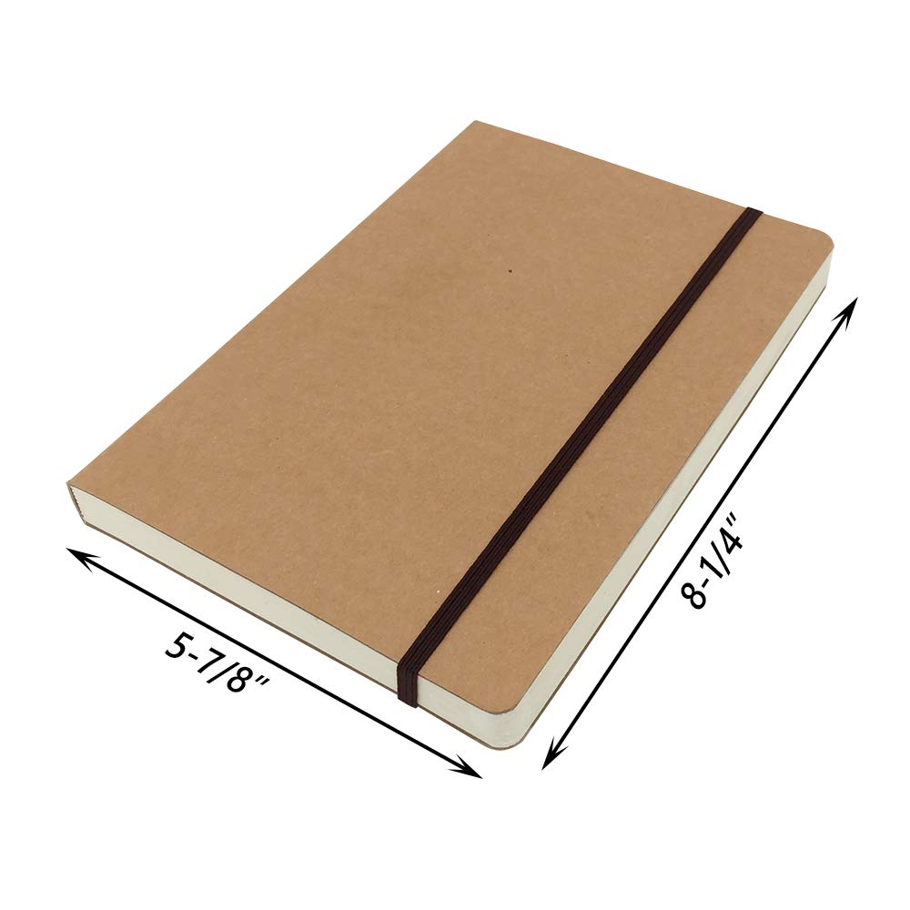 Office Products 5.8 x 8.25 Inches Hard Kraft Cover Sketch Book with