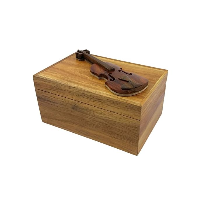 Buy Oberstuff Violin Jewelry Box, 6 x 4 x 3.25, All Natural Exotic