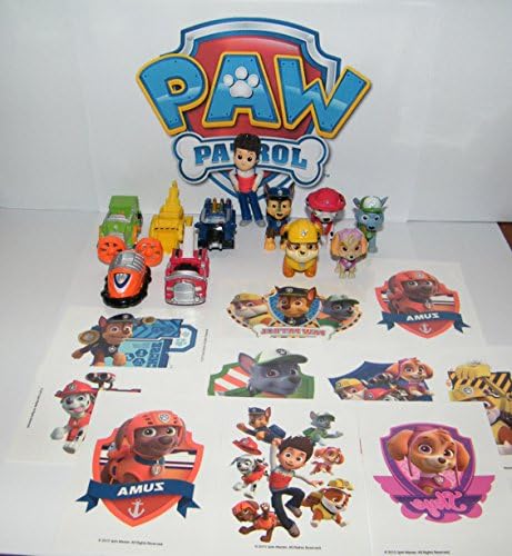 Nickelodeon PAW Patrol Toy Party Favor set of 24 with 12 Mini Figures and 12 Fun Temporary Tattoo Sheets with a special bonus figure!
