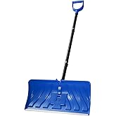 YEITSNOW Heavy Duty Snow Pusher with Detachable Ice Chipper 2-in-1 Efficient Snow & Ice Removal Tool for Driveway Path Paveme