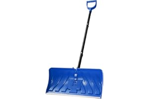 YEITSNOW Heavy Duty Snow Pusher with Detachable Ice Chipper 2-in-1 Efficient Snow & Ice Removal Tool for Driveway Path Paveme