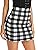 Floerns Women's Bodycon Mini Skirt Elastic Waist Plaid Stretchy Skirt
