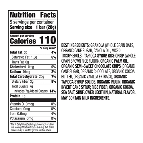 Annie's Gluten Free Chewy Granola Bars, Double Chocolate Chip, 5 Bars