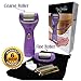 Foot File Callus Remover Pedicure Kit - Electronic Callous Scrubber Shaver Professional Tool for Feet and Hand + 2 Refill Replacement Roller - Purple