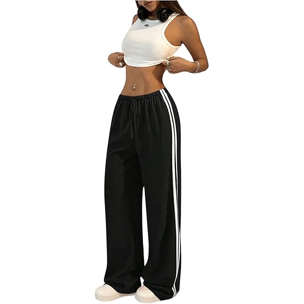 HOT Black Sweatpants Low Waist Joggers Womens Low Waisted