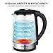 Topwit Electric Kettle Water Heater Boiler, Glass Cordless Tea Kettle 2 Liter with LED Light, Stainless Steel Inner Lid and Bottom, Fast Heating with Auto Shut-Off and Boil Dry Protection