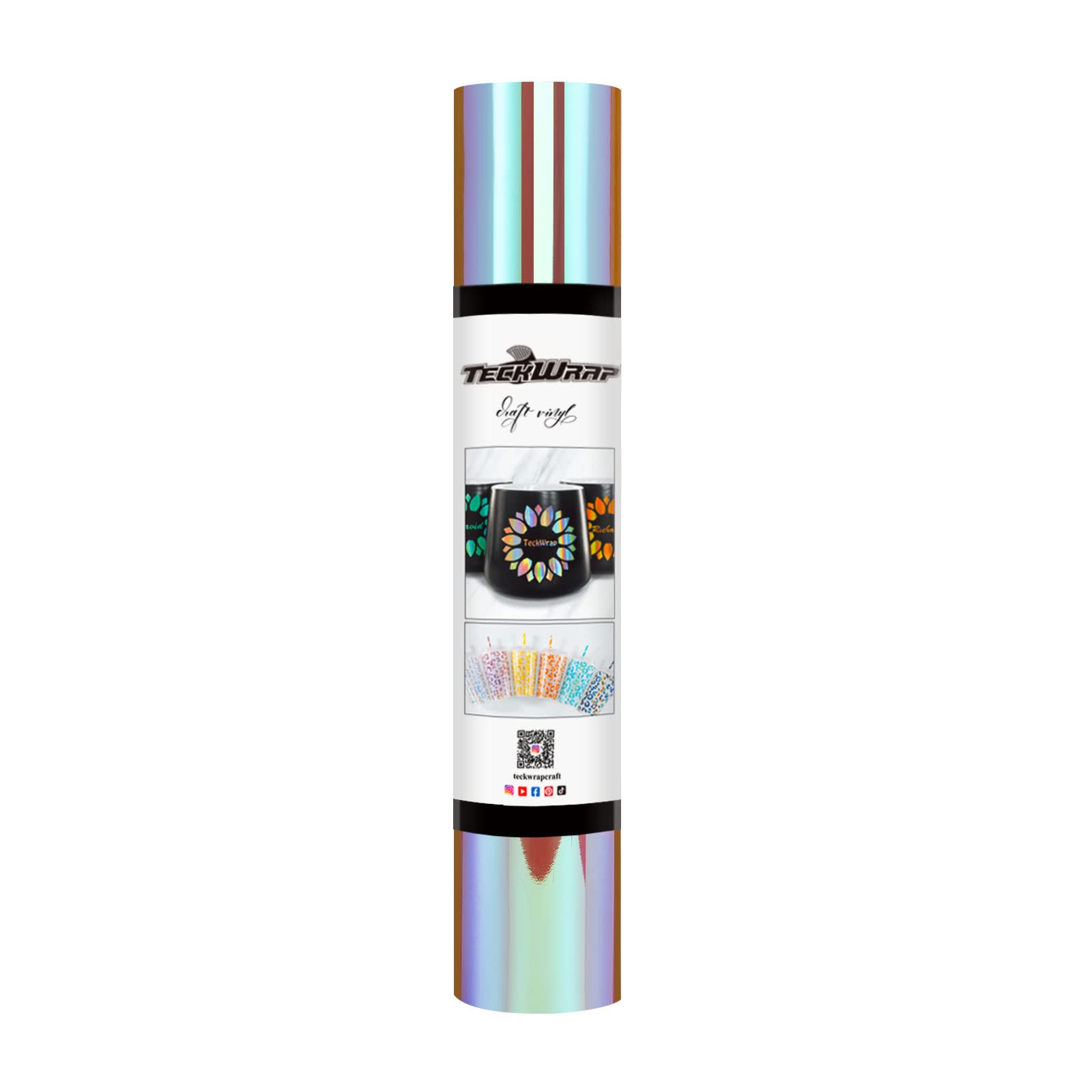 TECKWRAP Opal, Holographic Craft Vinyl, 0.3m x 1.5m, Sunset Pink — image 1