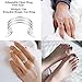 Sllaiss 925 Sterling Silver Horizontal Double Triple Lines Open Rings Minimalist Simple Band for Women Adjustable Open Toe Ring Knuckle Rings Size 5-9