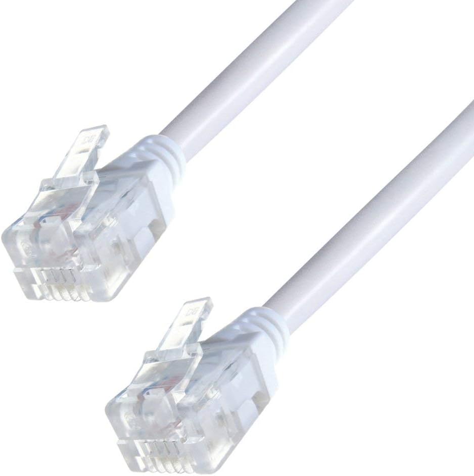 RGB Networks Ltd Super High Speed ADSL 2+ Cable Telephone Extension RJ11-RJ11 3m Cat5e BT Broadband up to 10 Times faster than Standard Phone Cable Gold Plated Connector Premium Quality (3m)