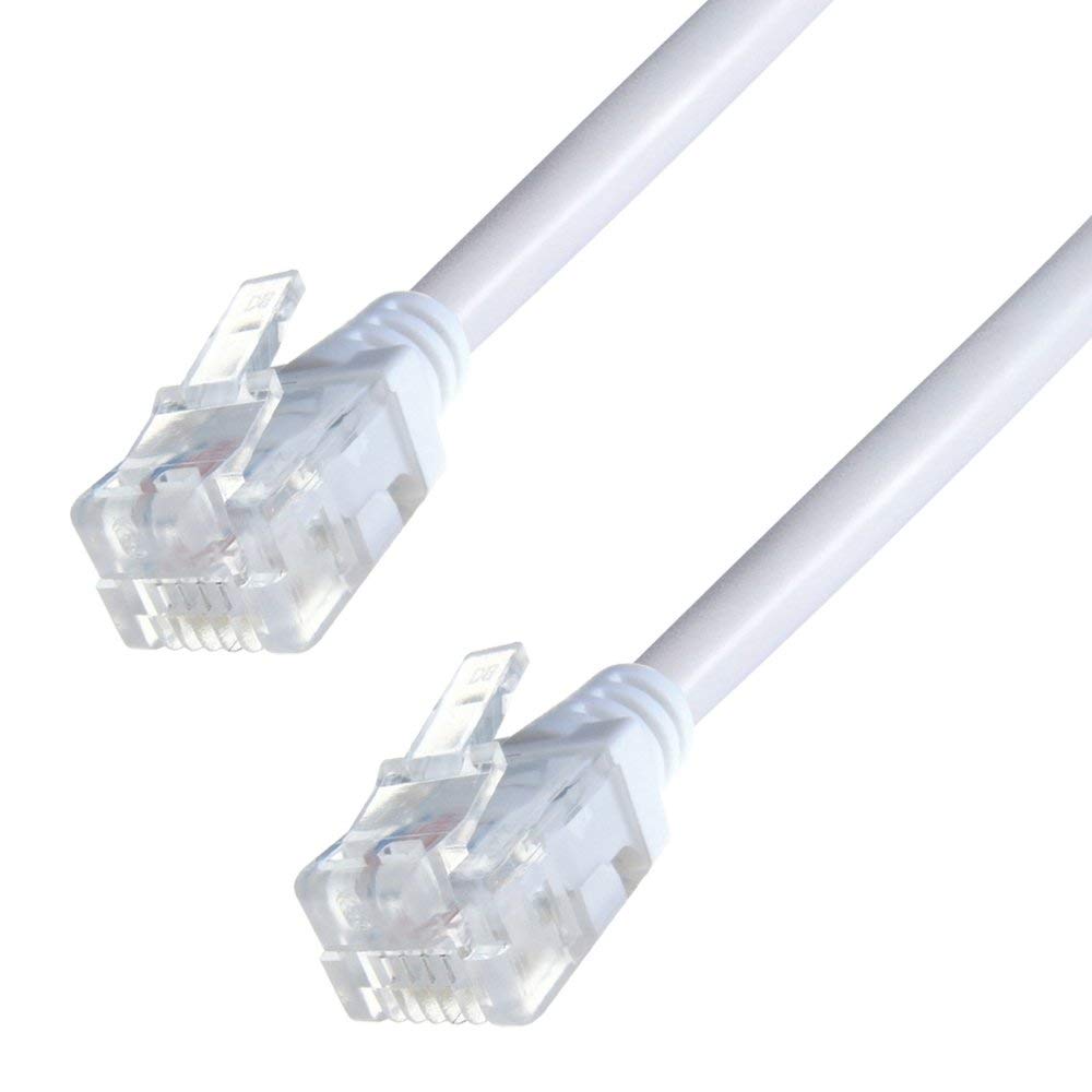 RGB Networks Ltd Super High Speed ADSL 2+ Cable Telephone Extension RJ11-RJ11 3m Cat5e BT Broadband up to 10 Times faster than Standard Phone Cable Gold Plated Connector Premium Quality (3m).