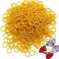 Hixixi 500 PCS 3/8" 9.5mm Elastics Rubber Band for DIY Puppy Cat Dog Hair Bows Grooming Top Knots, Braids, and Dreadlocks