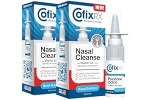 COFIXRX Nasal Cleanse Solution Spray, Povidone Iodine with Vitamin D3 & Xylitol, Cleans Nasopharynx, Cold & Allergy Releif, Laboratory Tested Patented Formula, Fast Acting and Long Lasting, Two Pack