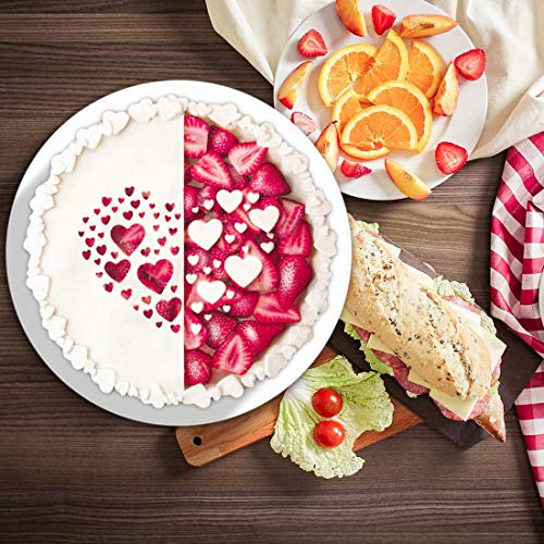 Rotating Cake Turntable-11 Inch Cake Decorating Stand with 2 Icing Spatula and 4 Icing scraper,Revolving Cake Stand White Baking Cake Decorating Supplies - Thumbnail 2